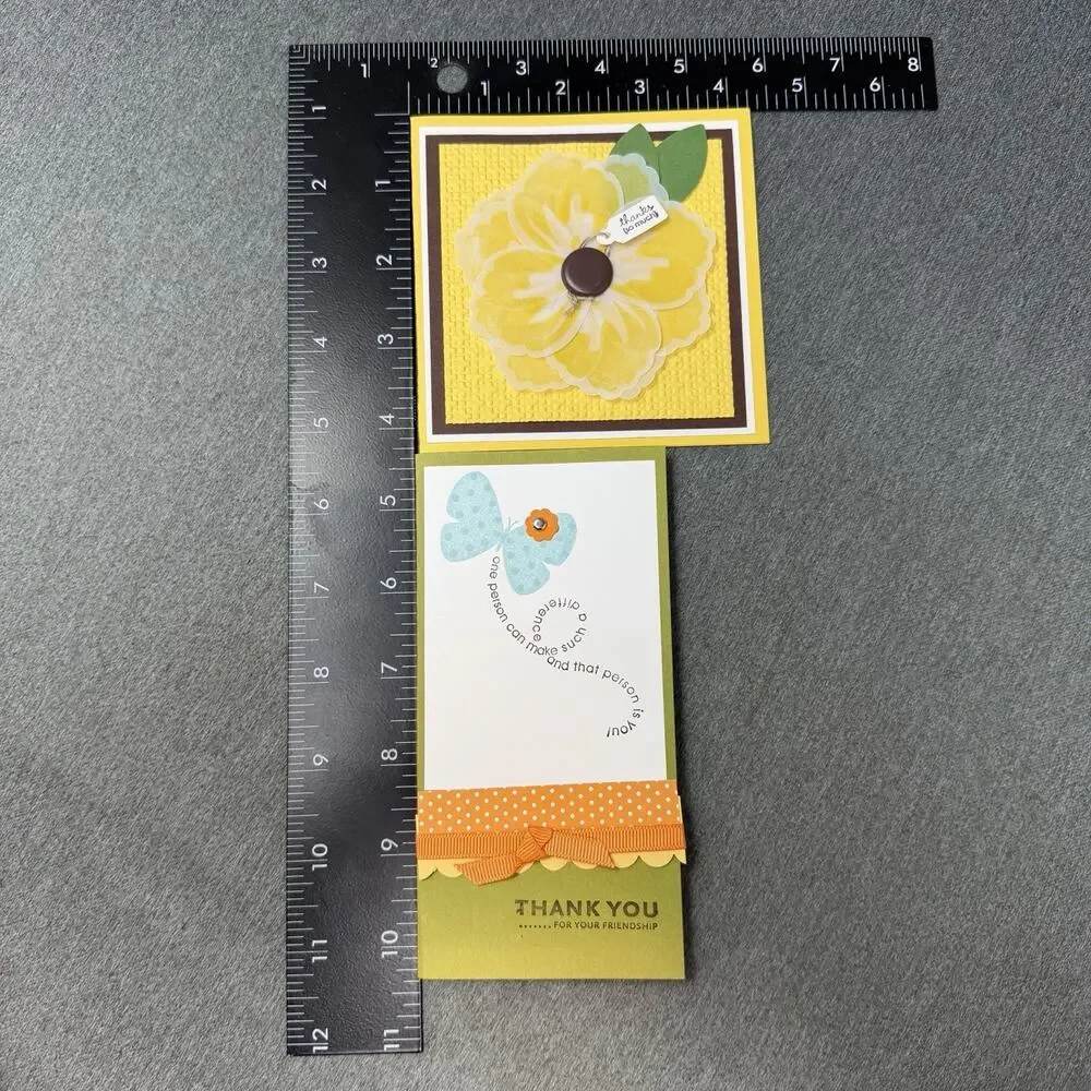 15pc Mixed Thank You Card Lot Handmade Designs READ